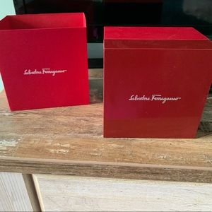 Empty Salvatore Ferragamo watch box